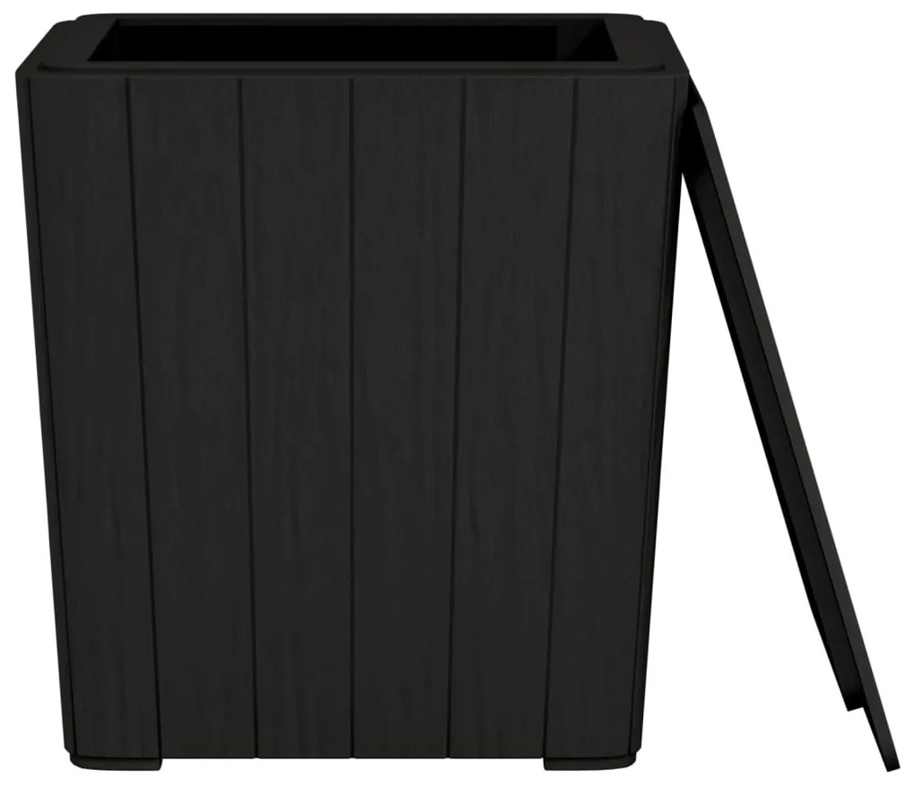 Mesa de jardim com tampa removível polipropileno preto