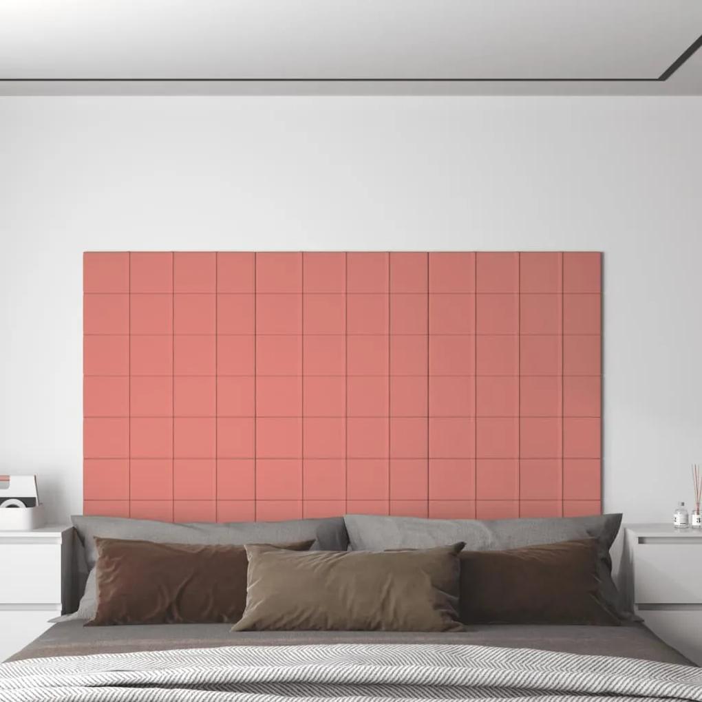 344087 vidaXL Painel de parede 12 pcs 60x30 cm veludo 2,16 m² rosa