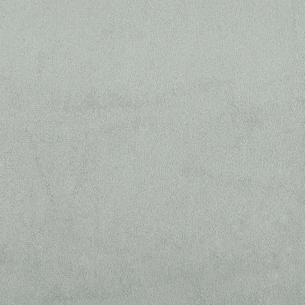 Estrutura de cama sem colchão 80x210 cm veludo cinzento-claro