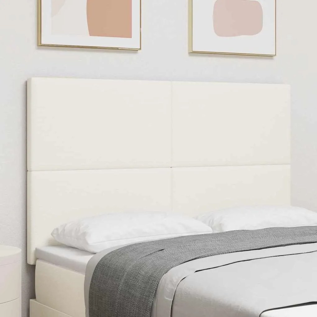 Cabeceira vidaXL Simples Creme 140cm Tecido Corduroy