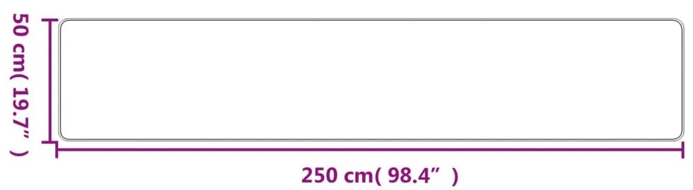 Tapete/passadeira 50x250 cm aspeto sisal cor areia