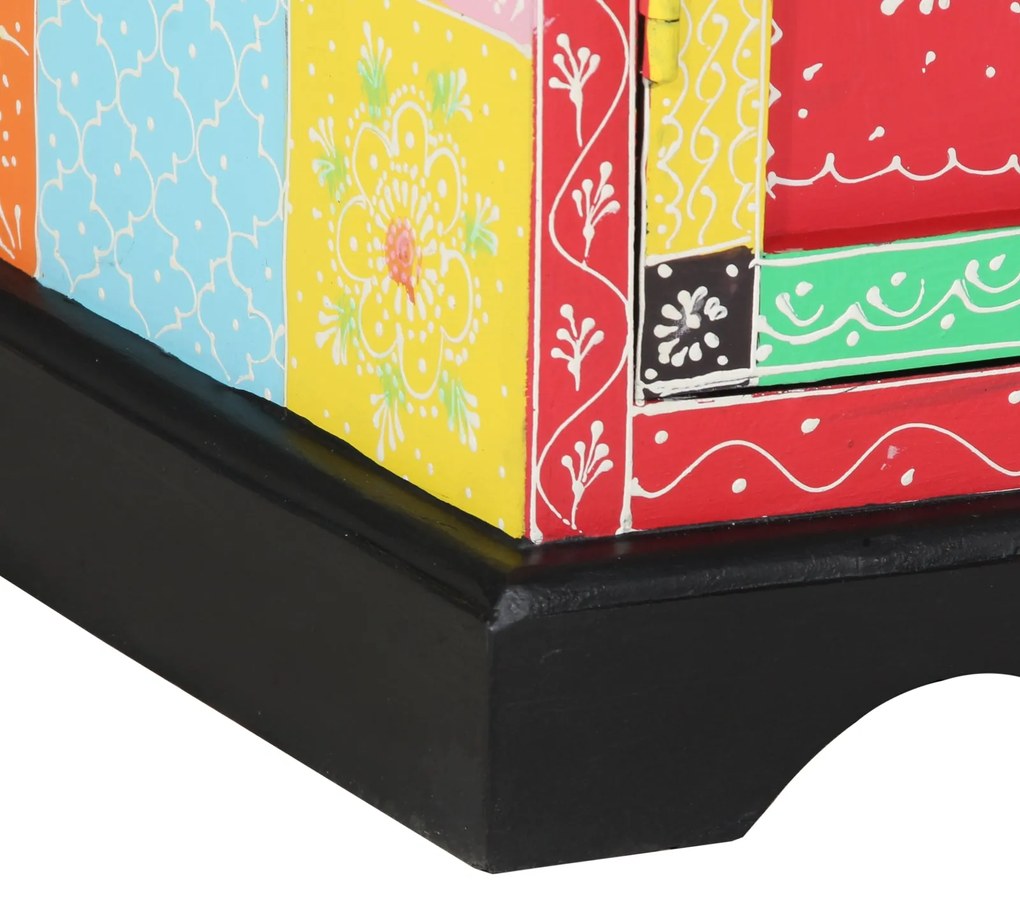 Mesa de Console vidaXL Multicolorida 50x30x75 cm em Madeira Sólida de