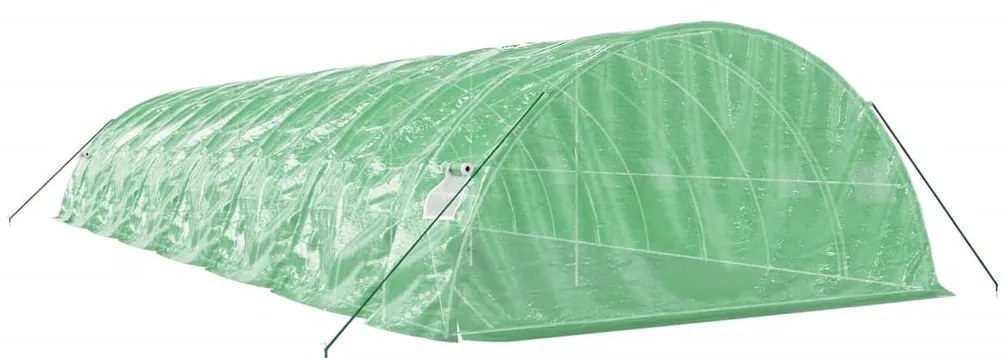 Estufa com estrutura de aço 70 m² 14x5x2,3 m verde