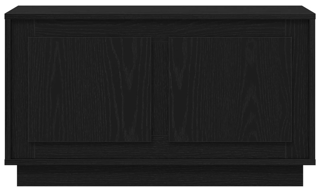 Armário de TV vidaXL Preto Carvalho 80x35x45 cm Madeira Engenharia