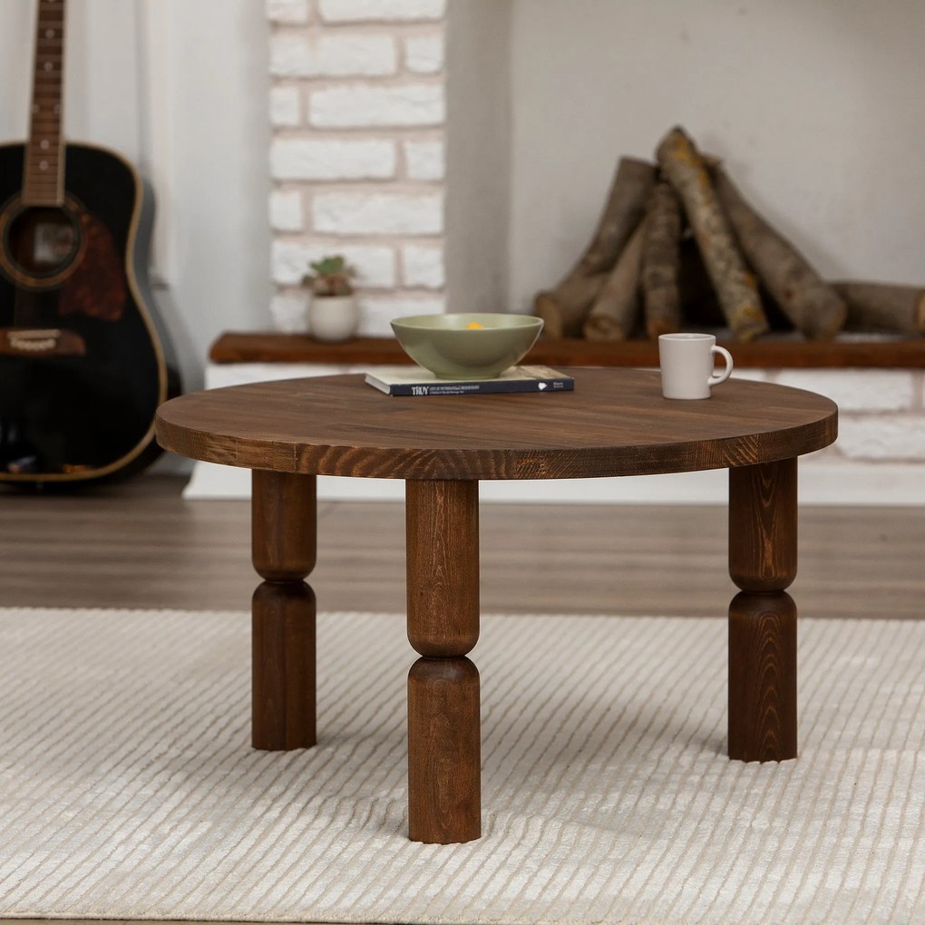 Mesa de Centro Ida – Nogueira – 70x40x70 cm