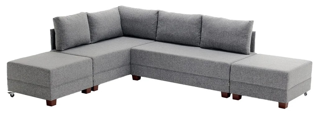 Sofá-Cama de Canto Fly – Cinzento – 210x70x280 cm
