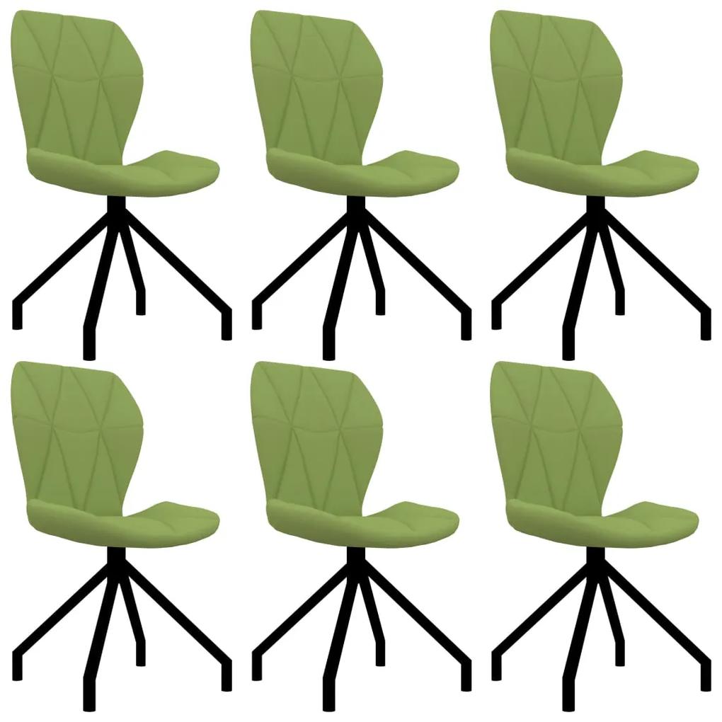3053374 vidaXL Cadeiras de jantar 6 pcs couro artificial verde