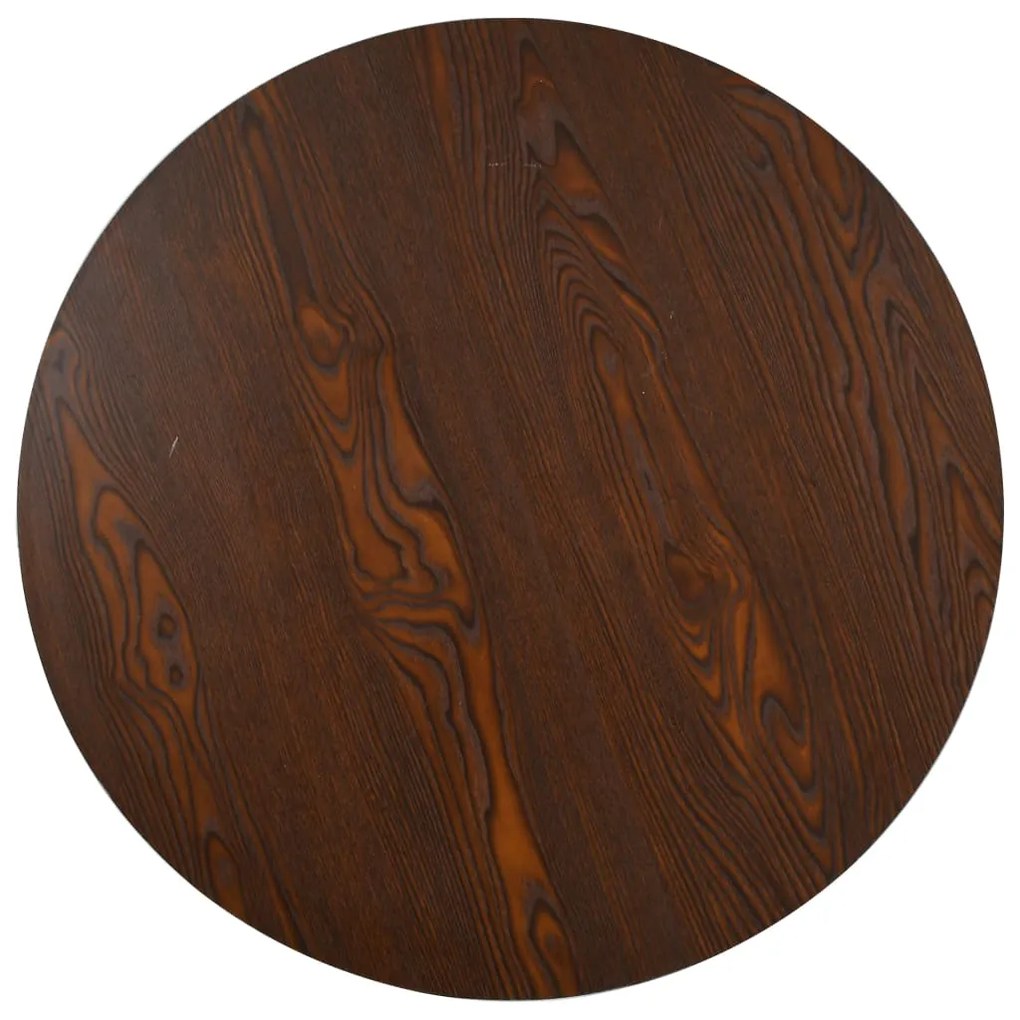 Mesa bistrô 80 cm MDF castanho-escuro