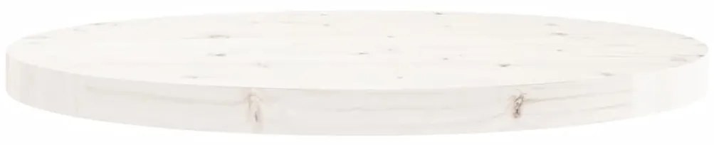 Tampo de mesa redondo Ø60x3 cm madeira de pinho maciça branco