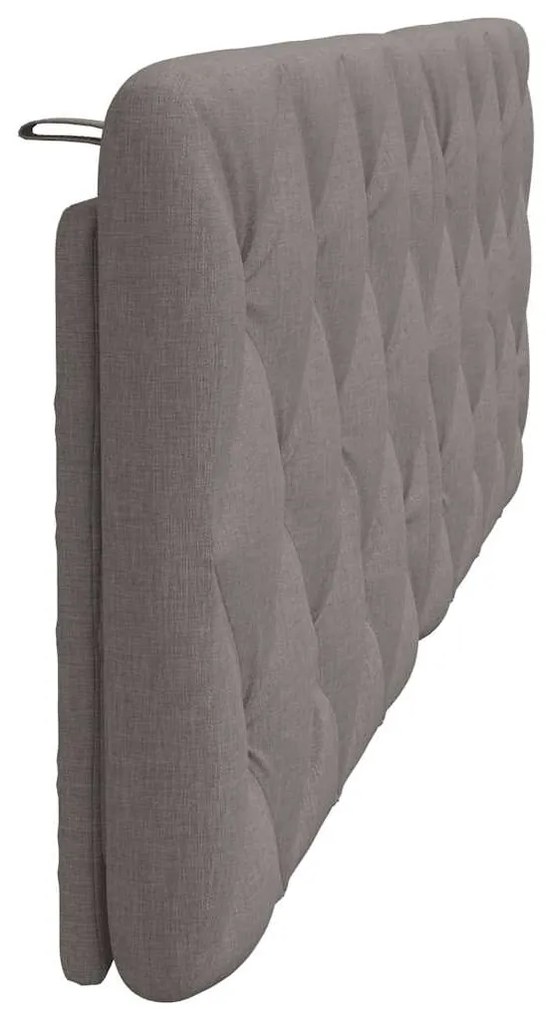 Almofadão de cabeceira 160 cm tecido cinzento-acastanhado