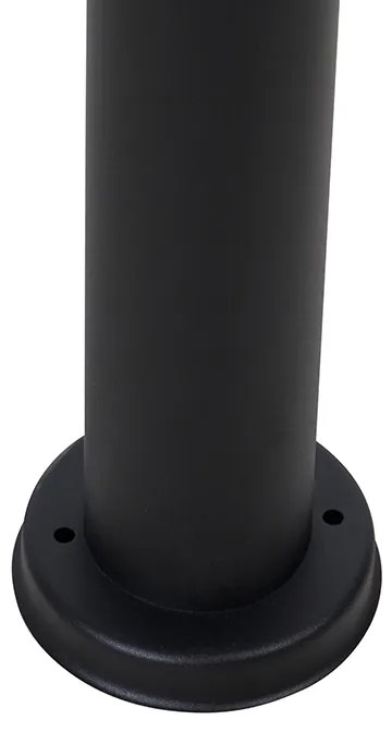 Candeeiro de pé exterior preto com globo transparente 100 cm IP44 - Sfera Moderno