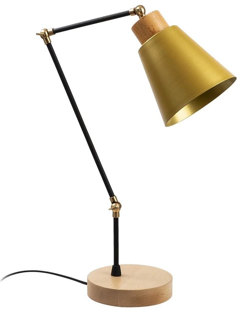 Candeeiro de Mesa Manavgat – Dourado – Diâmetro 14 cm, Altura 52 cm