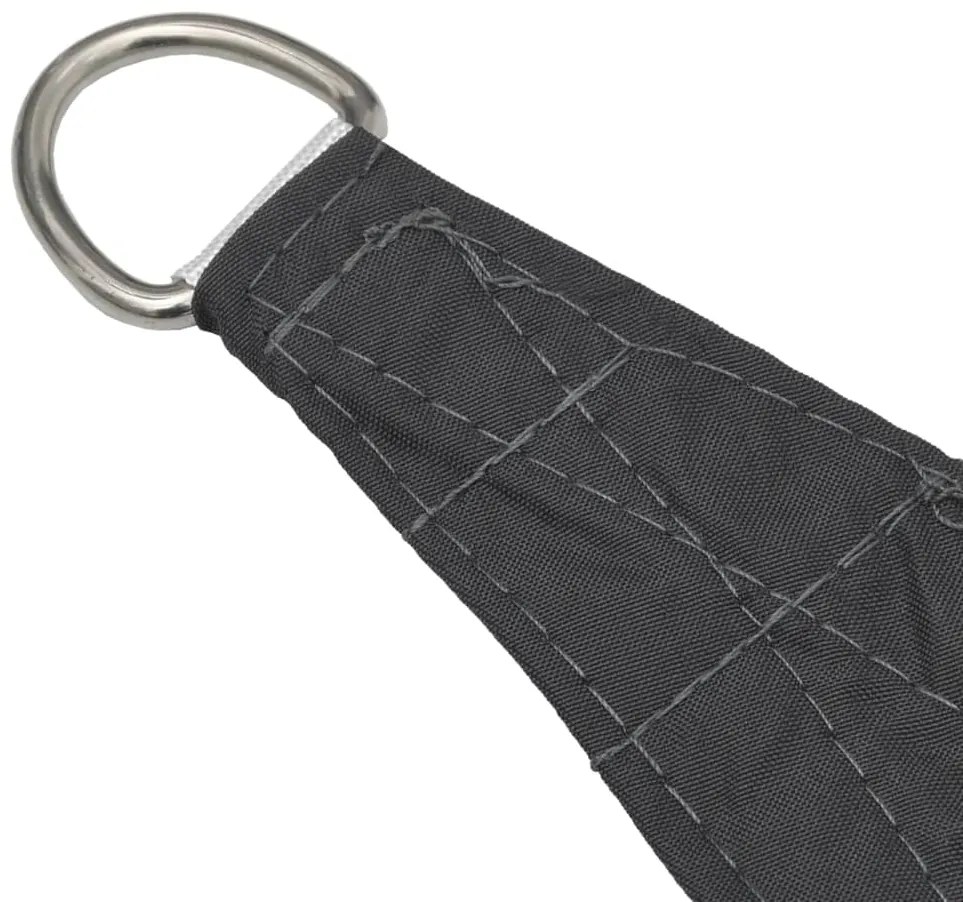 Para-sol estilo vela tecido oxford triangular 5x7x7 m antracite