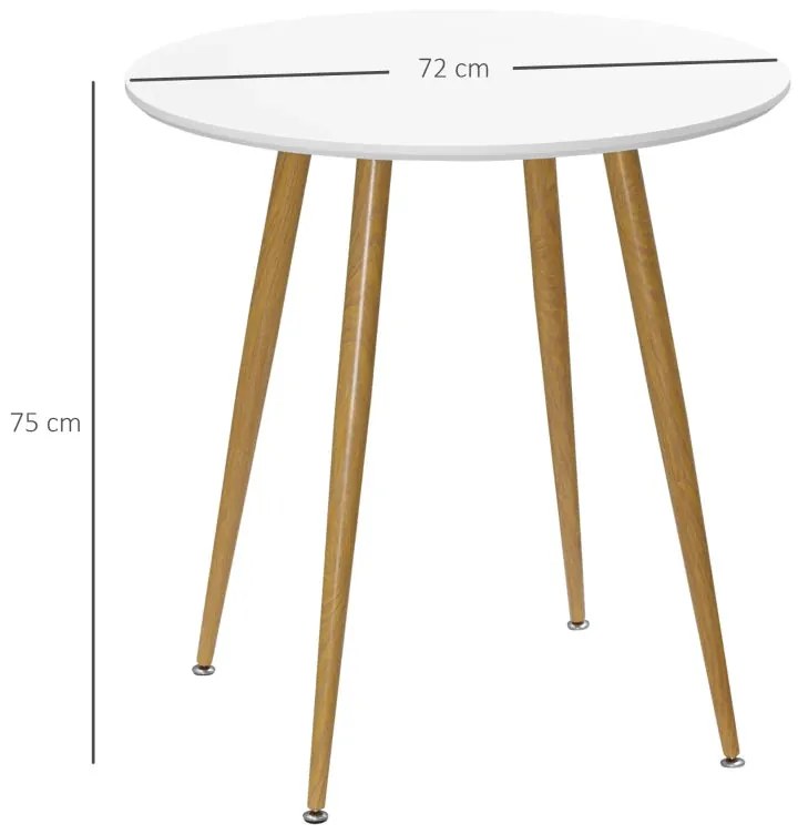 Mesa Bart Redonda - Design Nórdico
