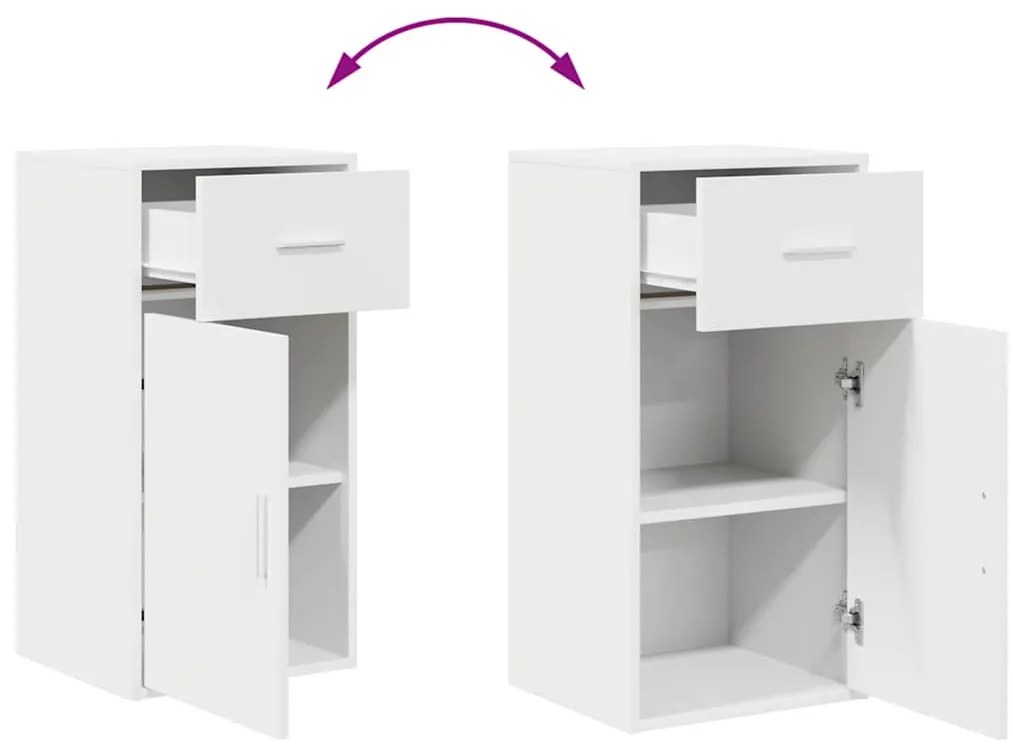 Armário Branco Branco MDF Compacto Armazenamento Armário