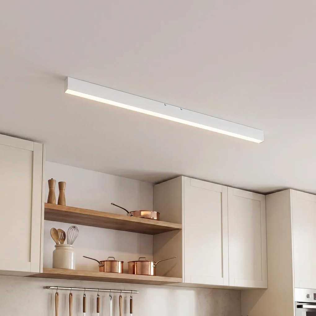 Candeeiro de Teto Branco com LED Integrado, Regulável em 3 Níveis (2700-4000K) e Seletor DIP - Keane