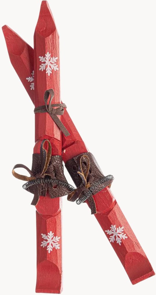 Ornamentos de Natal em madeira de pinho Cortina, conjunto de 2