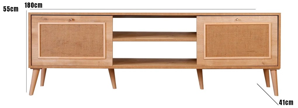 Móvel para TV Jüt – Carvalho – 180x55x41 cm