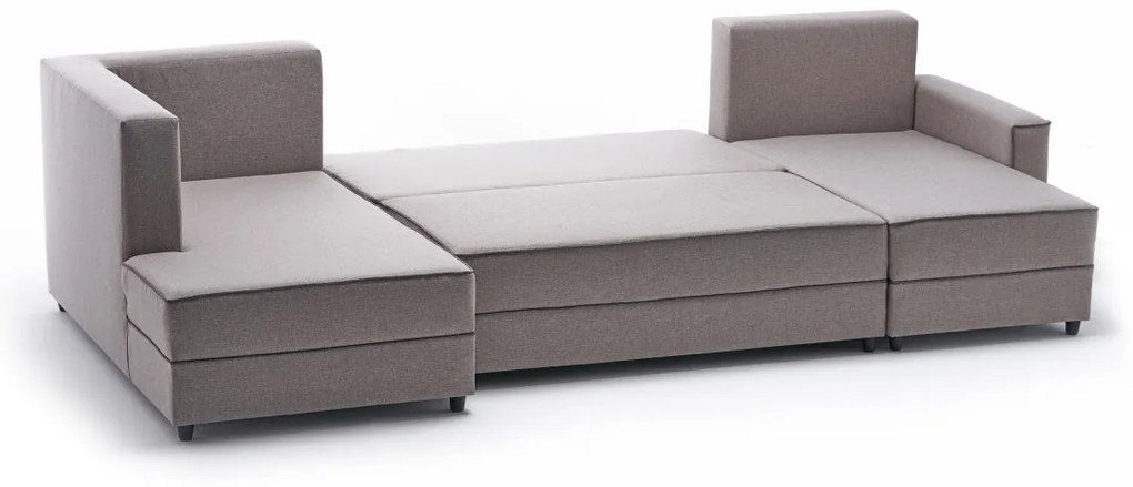 Sofá-cama de canto Ece – Creme – 315 cm x 88 cm x 160 cm