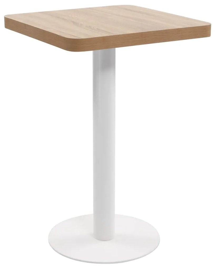 vidaXL Mesa bistrô 50x50 cm MDF castanho-claro