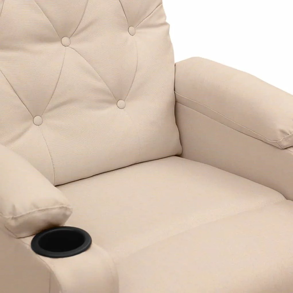 Poltrona elevatória tecido cor creme
