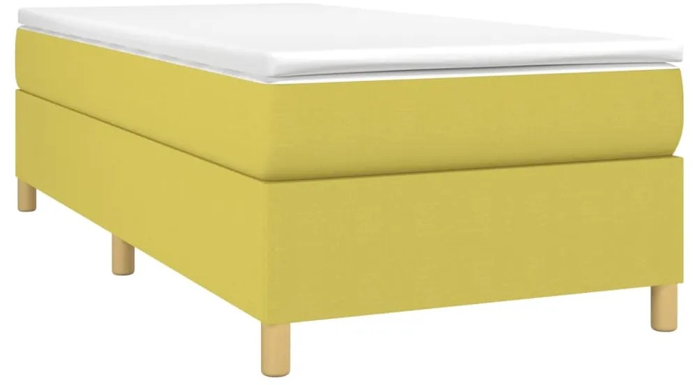 Estrutura de cama sem colchão 100x200 cm tecido verde
