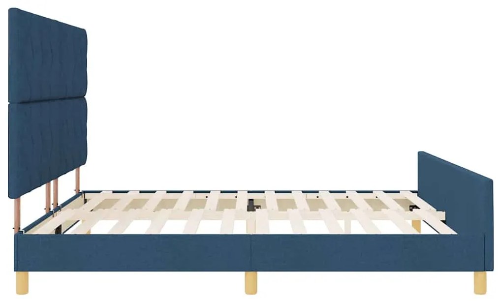 Cama vidaXL Azul 200x200 cm em Tecido