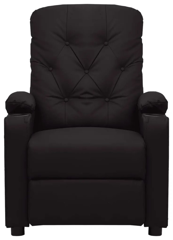 Poltrona reclinável elétrica couro artificial preto