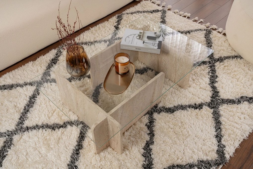 Mesa de Centro Flavio – Travertino – 105x30x65 cm