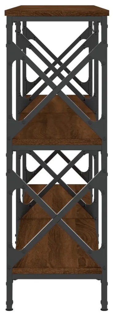Mesa consola 156x28x80,5 cm derivados madeira carvalho castanho