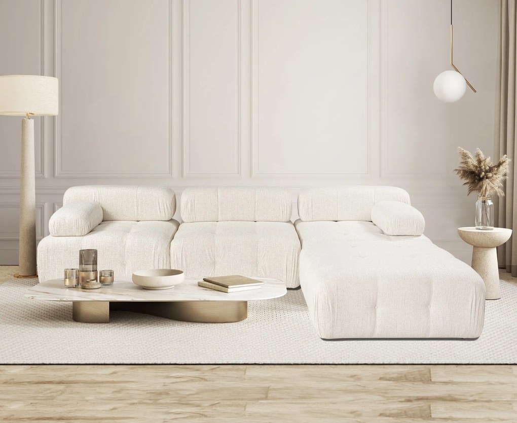 **** Sofá de Canto Doblo – Creme – 300x200 cm
**