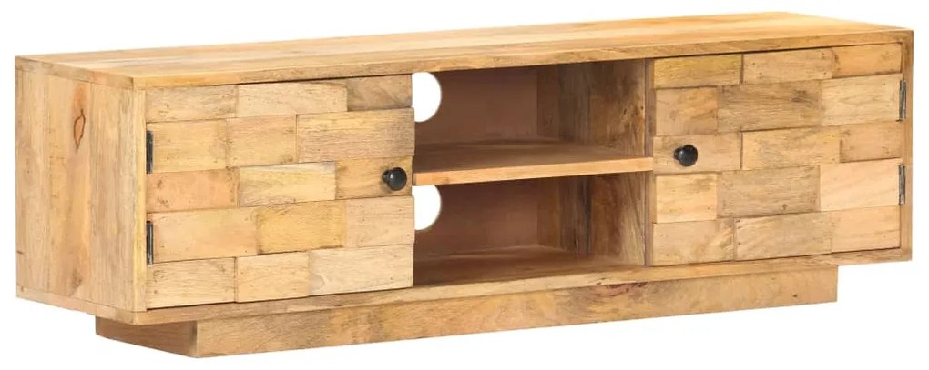 Móvel de TV 116x30x35 cm madeira de mangueira maciça