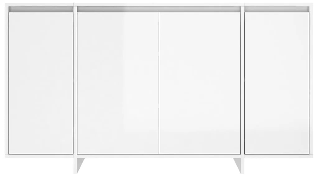 Aparador Endy de 135 cm - Branco Brilhante - Design Moderno