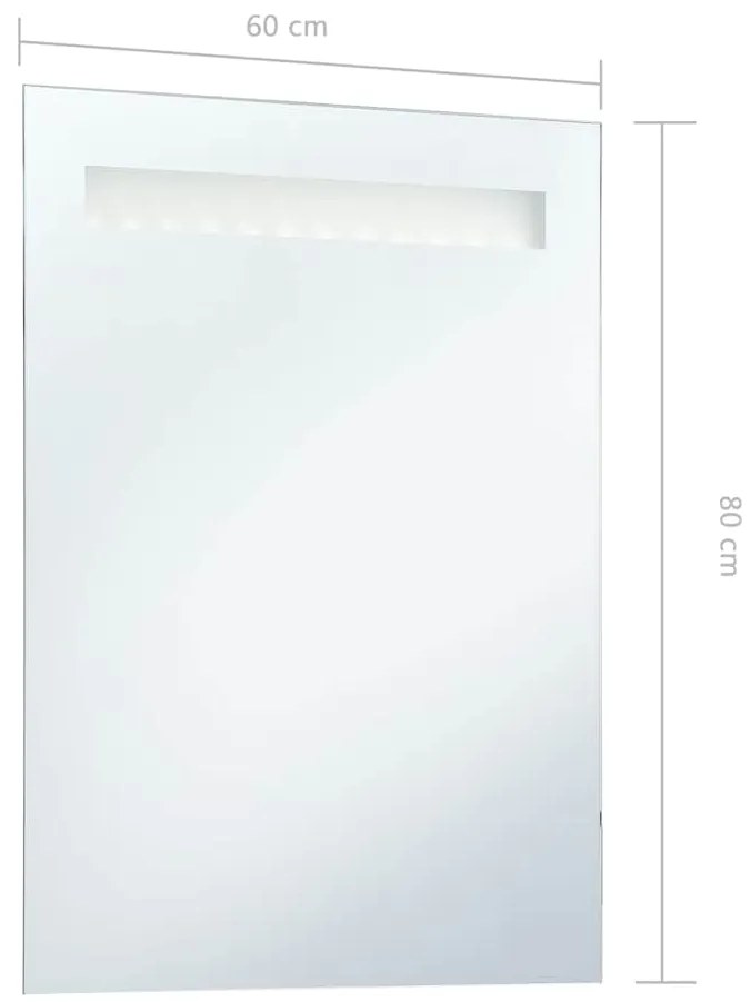 Espelho de parede LED para casa de banho 60x80 cm