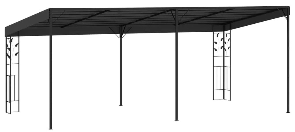 Gazebo de parede 6x3x2,5 m antracite