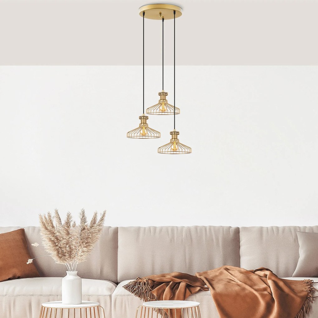 Chandelier Events – Dourado Brilhante – 47 x 47 x 115 cm