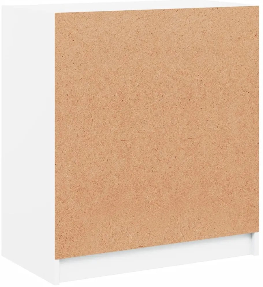 Armário de apoio c/ portas de vidro 68x37x75,5 cm branco