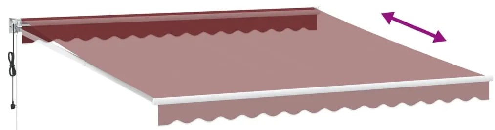 Toldo retrátil automático 400x300 cm bordô