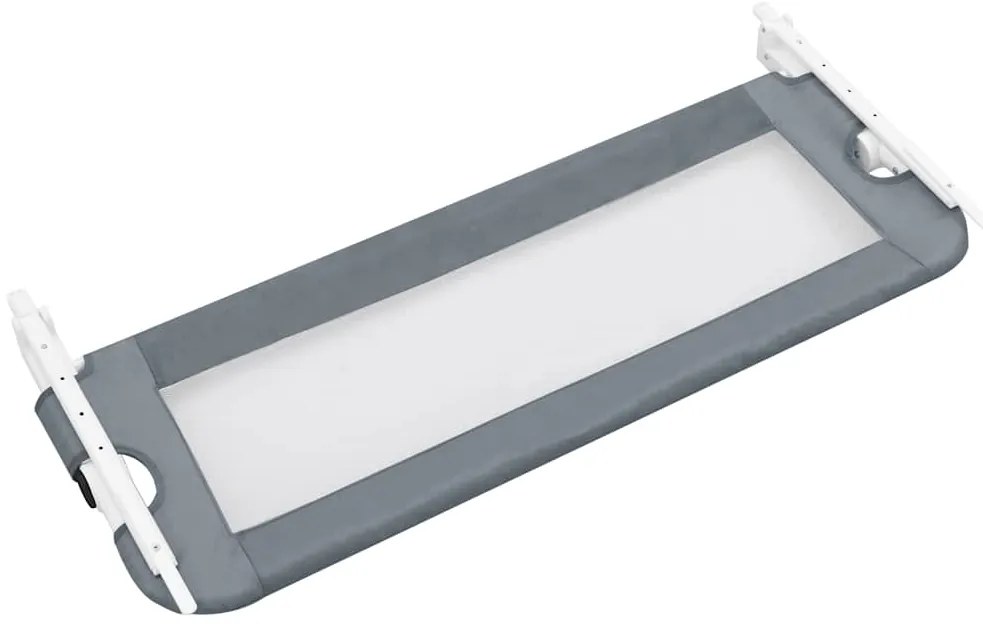 Barra de segurança p/ cama infantil 102x42cm poliéster cinzento