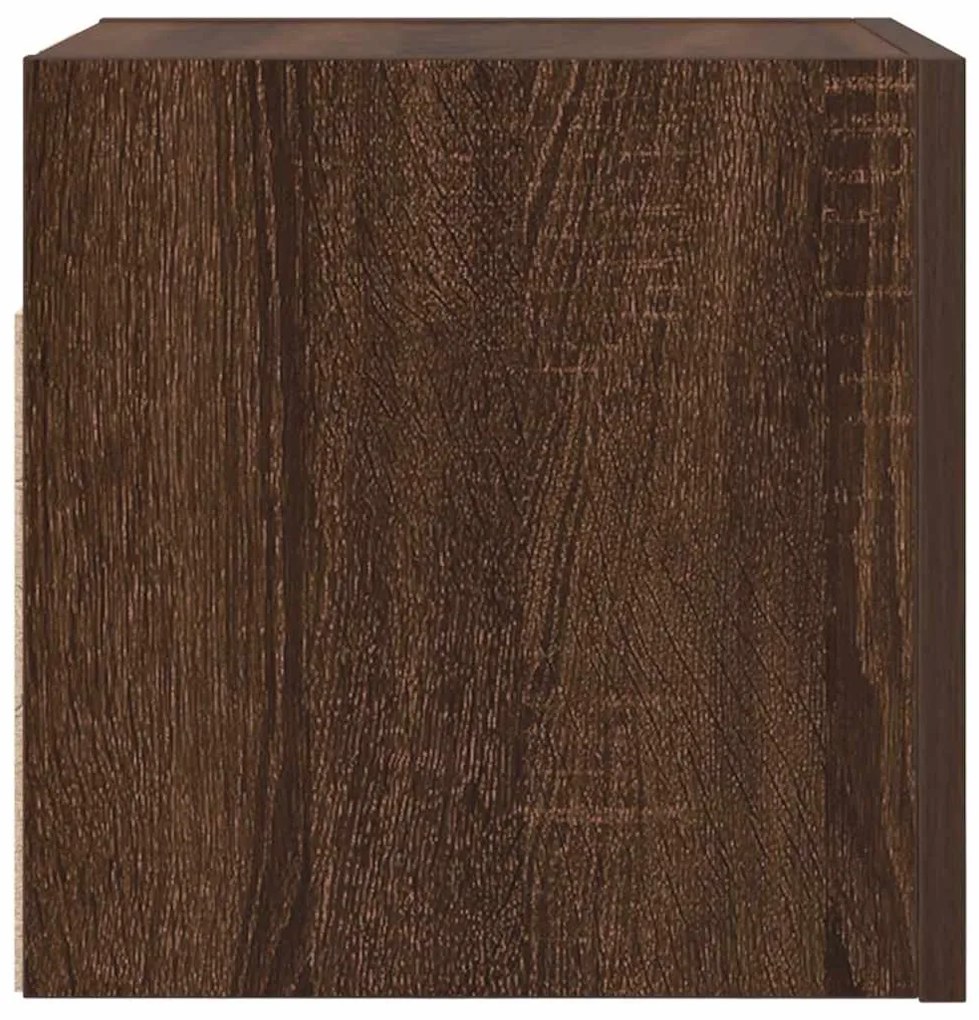 Móveis de TV de parede 2pcs 30,5x30x30 cm cor carvalho castanho