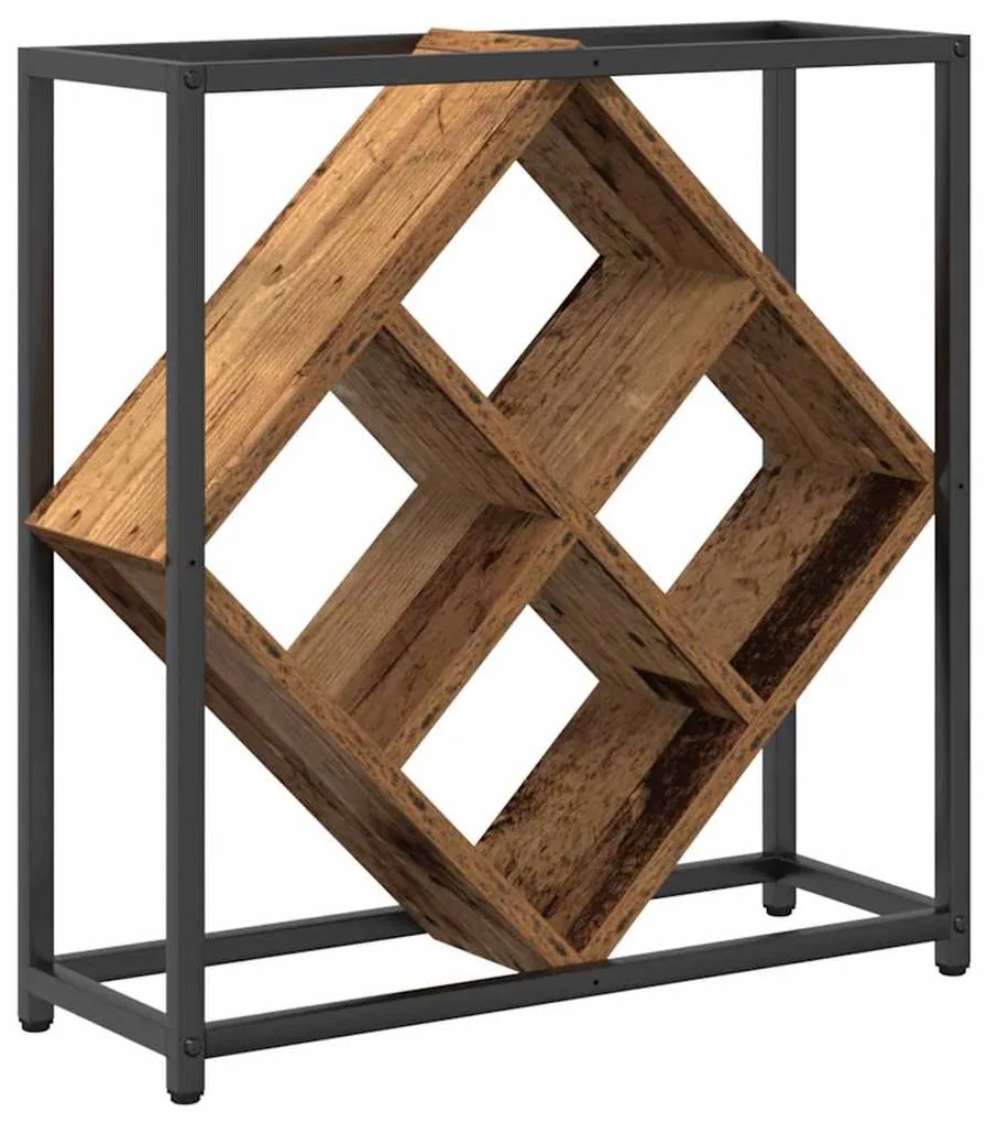 Rack de Vinho Madeira Velha 51x18x52,5 cm Madeira Engenharia