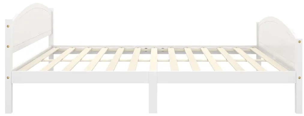 Estrutura de cama 160x200 cm pinho maciço branco