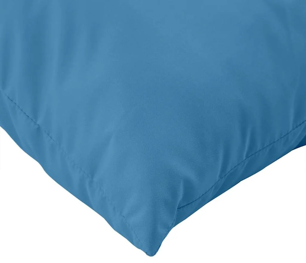 Almofadões de paletes 3 pcs mesclado tecido azul