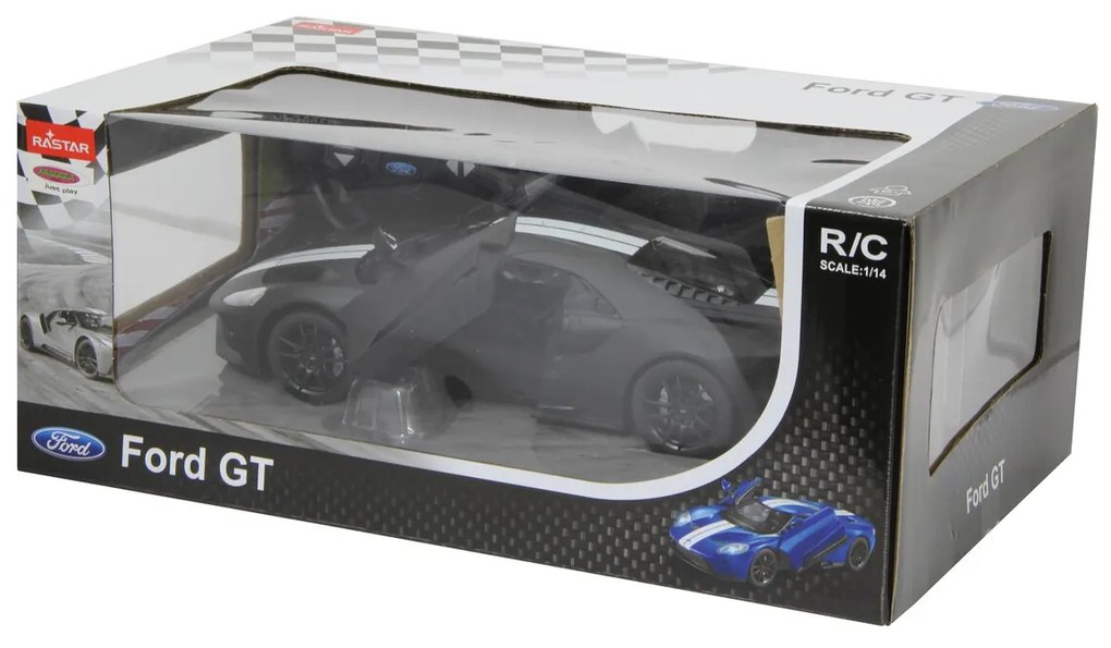 Carro telecomandado Ford GT 1:14 2,4GHz Porta manual Preto mate