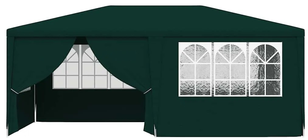 Tenda festas profissional c/ paredes laterais 4x6m 90g/m² verde