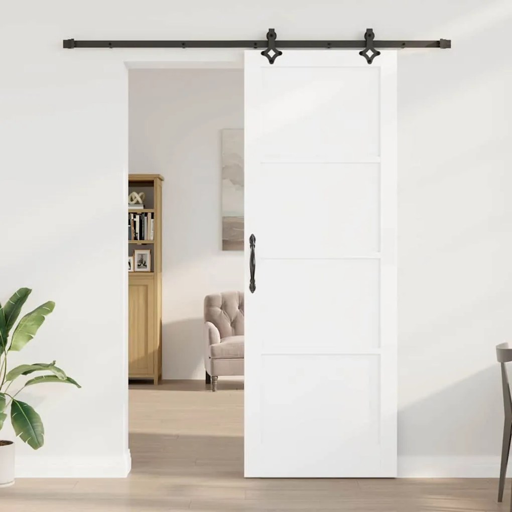 Porta Deslizante ORKDAL Branca Conjunto de 2 Branco e preto