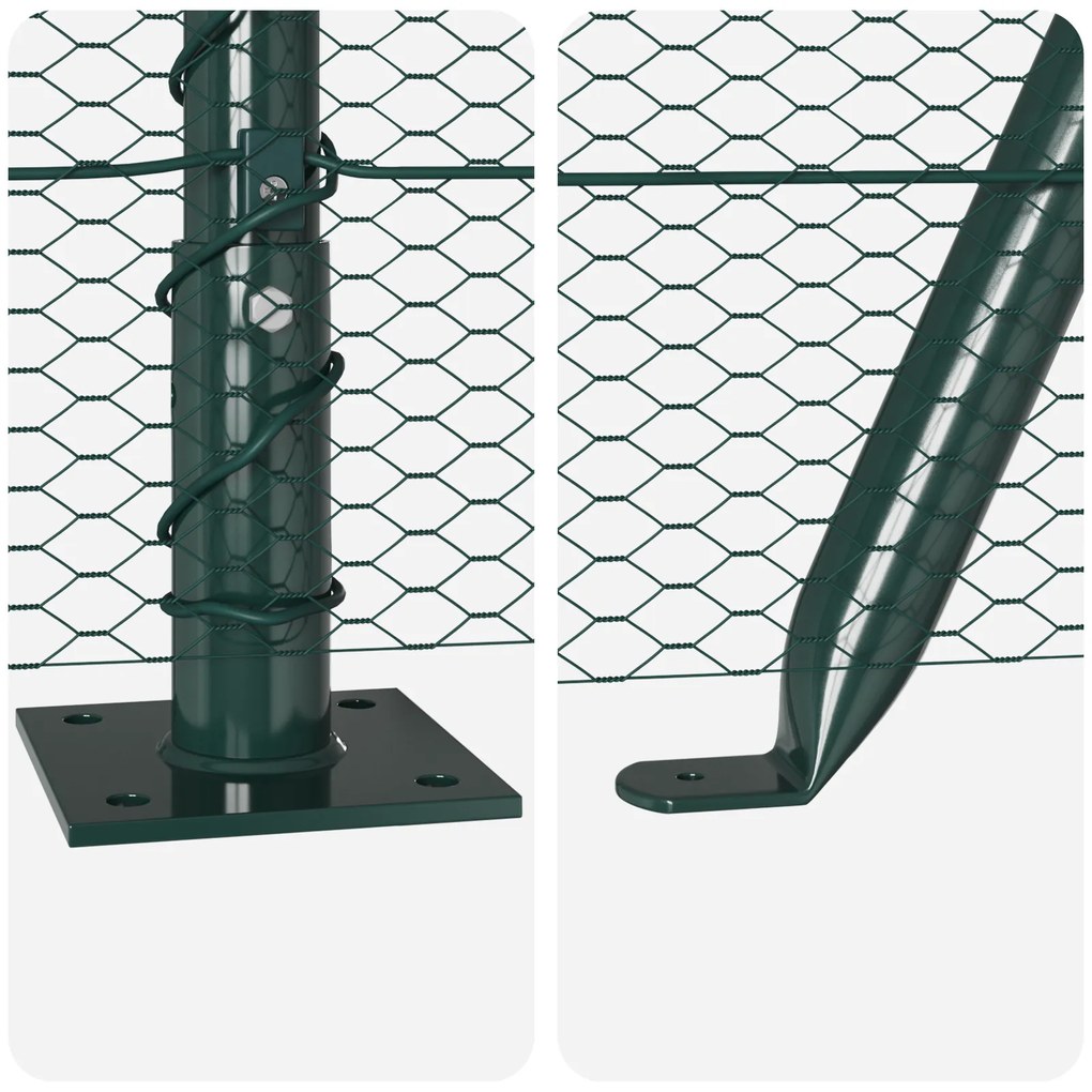 Cerca Hexagonal vidaXL Verde 1.4x50 m Aço