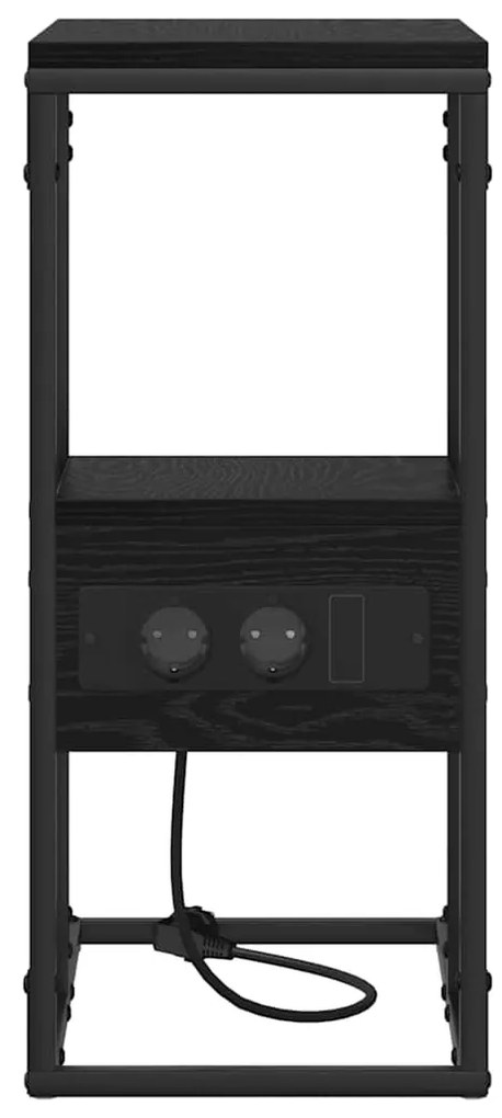 Mesa-de-cabeceira com gaveta Carvalho preto 41.5 x 26 x 60.5 cm