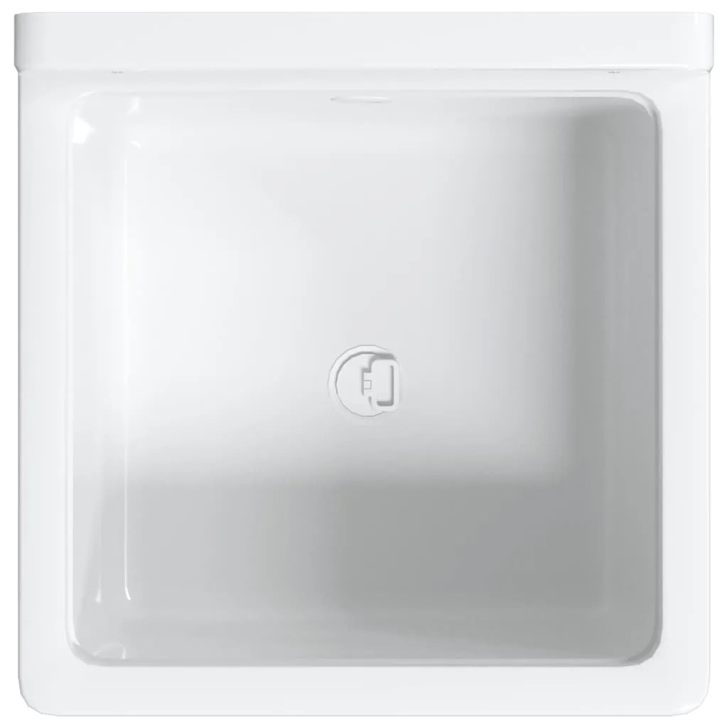 Lavatório de parede 40x40x24 cm resina branco
