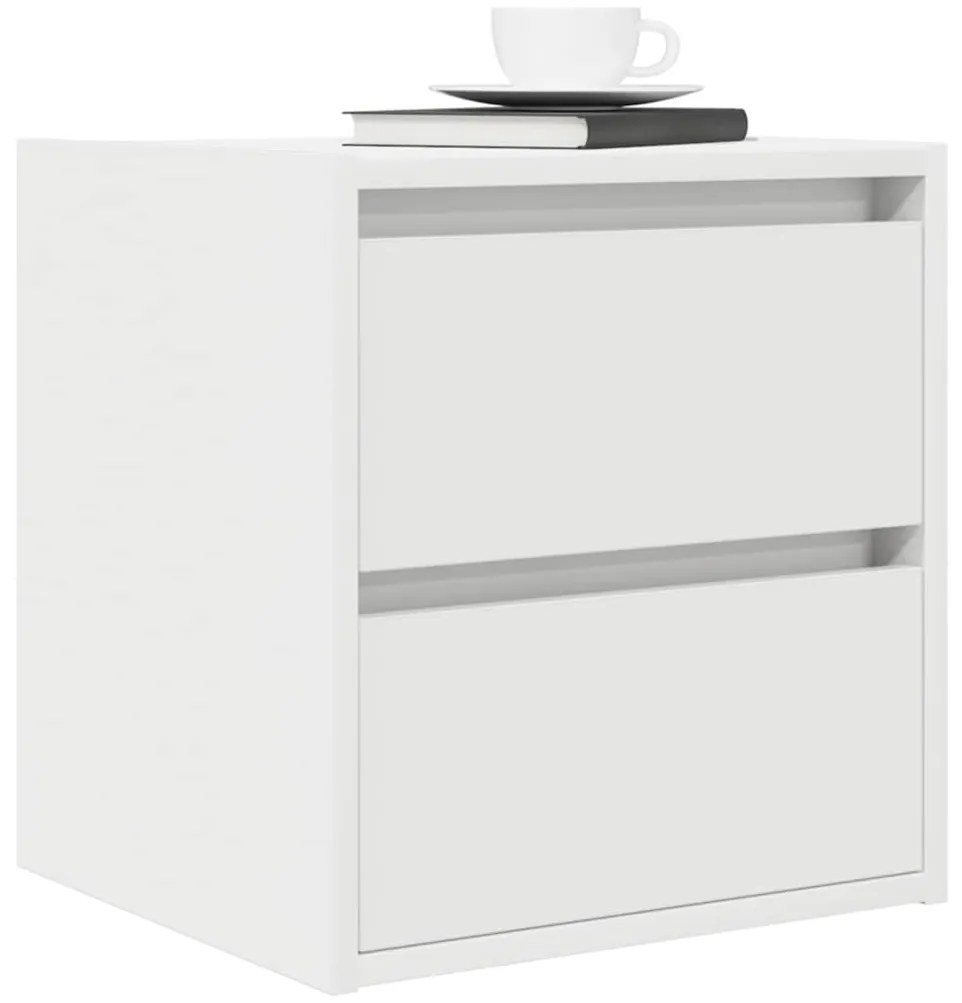 Mesa de cabeceira de parede 38x34x40 cm branco